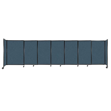 Versare StraightWall Sliding Portable Partition 15'6" x 4' Caribbean Fabric 1448548